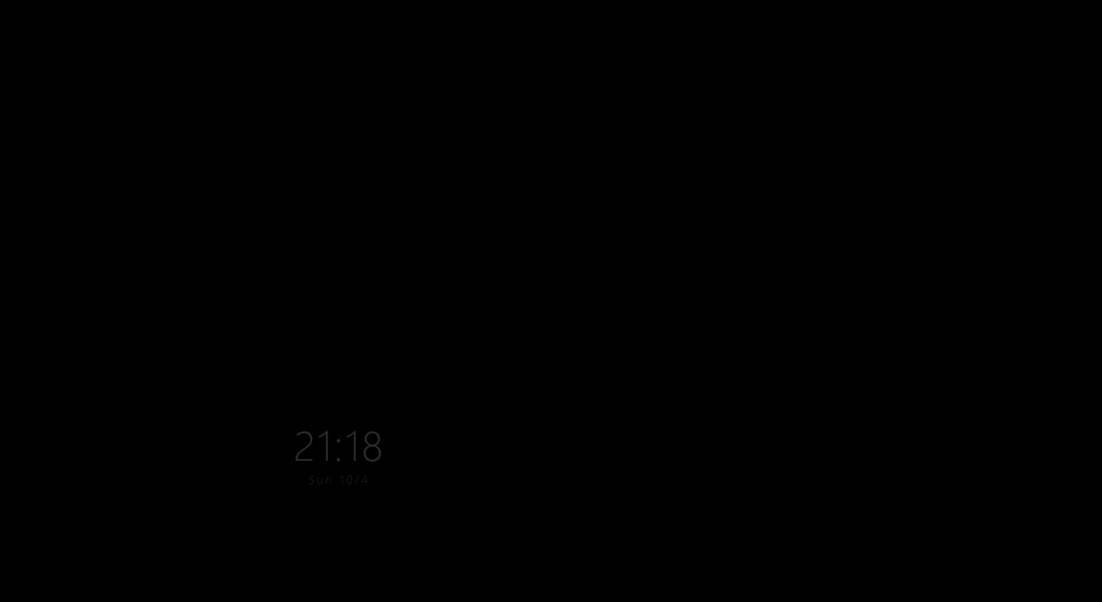 Optional dim clock in the black gap